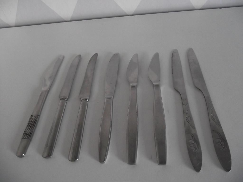 9 vintage fruit dessert mesje 16-17cm divers merk ook KLM ps, Antiek en Kunst, Ophalen of Verzenden