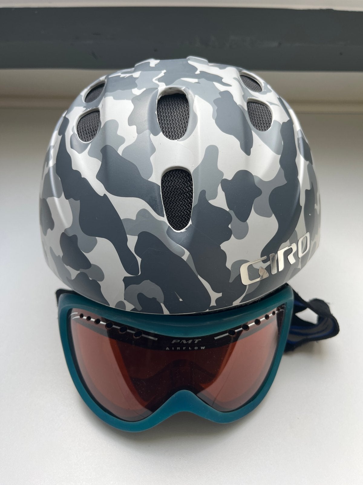 Giro skihelm met PMT skibril, Overige merken, Overige typen, Ophalen of Verzenden, Zo goed als nieuw