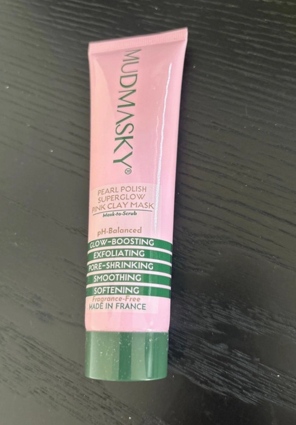Mudmasky Pearl Polish Superglow Pink Clay Mask 60ml, Ophalen of Verzenden, Nieuw, Gehele gezicht, Reiniging