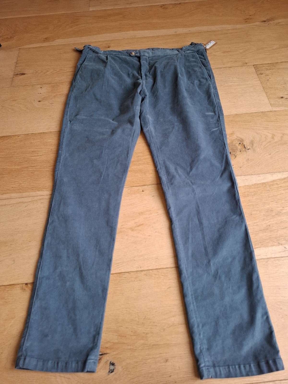 Reza bell chino corduroy  maat 56 xl washed blue, Kleding | Heren, Ophalen of Verzenden, Zo goed als nieuw, Overige maten, Blauw