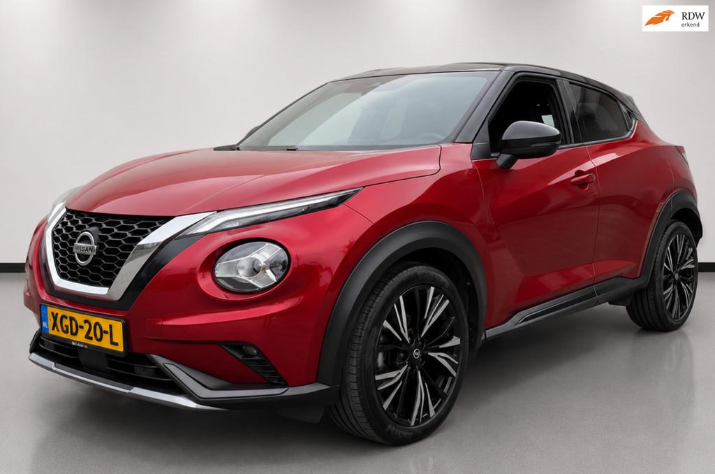 Nissan Juke 1.0 DIG-T N-Design Bose Leder Navigatie 360 Came, Auto's, Nissan, Voorwielaandrijving, Bedrijf, Handgeschakeld, SUV of Terreinwagen