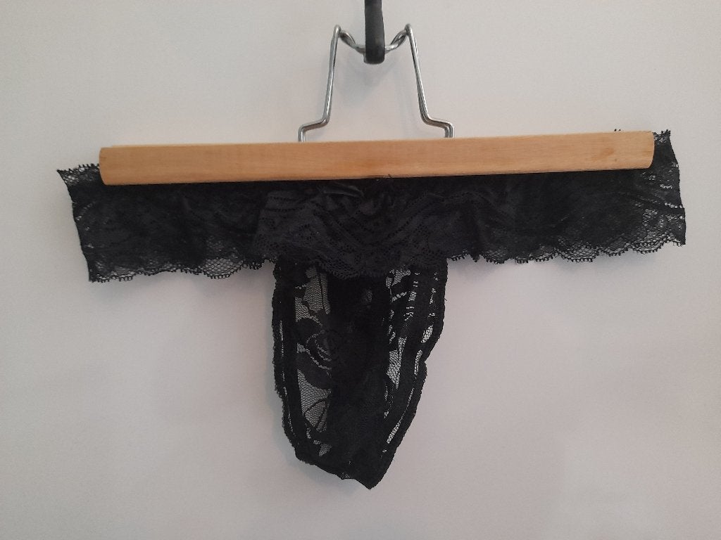 Zwarte Heren String Maat M, Kleding | Heren, Verzenden, Zwart, Slip