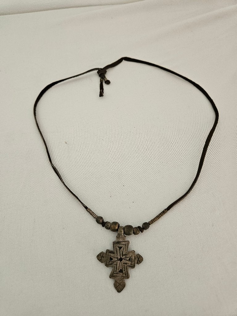 Authentieke Ethiopisch-orthodoxe kruishanger Vintage, Ophalen of Verzenden, Gebruikt, Sieraad, Christendom | Katholiek