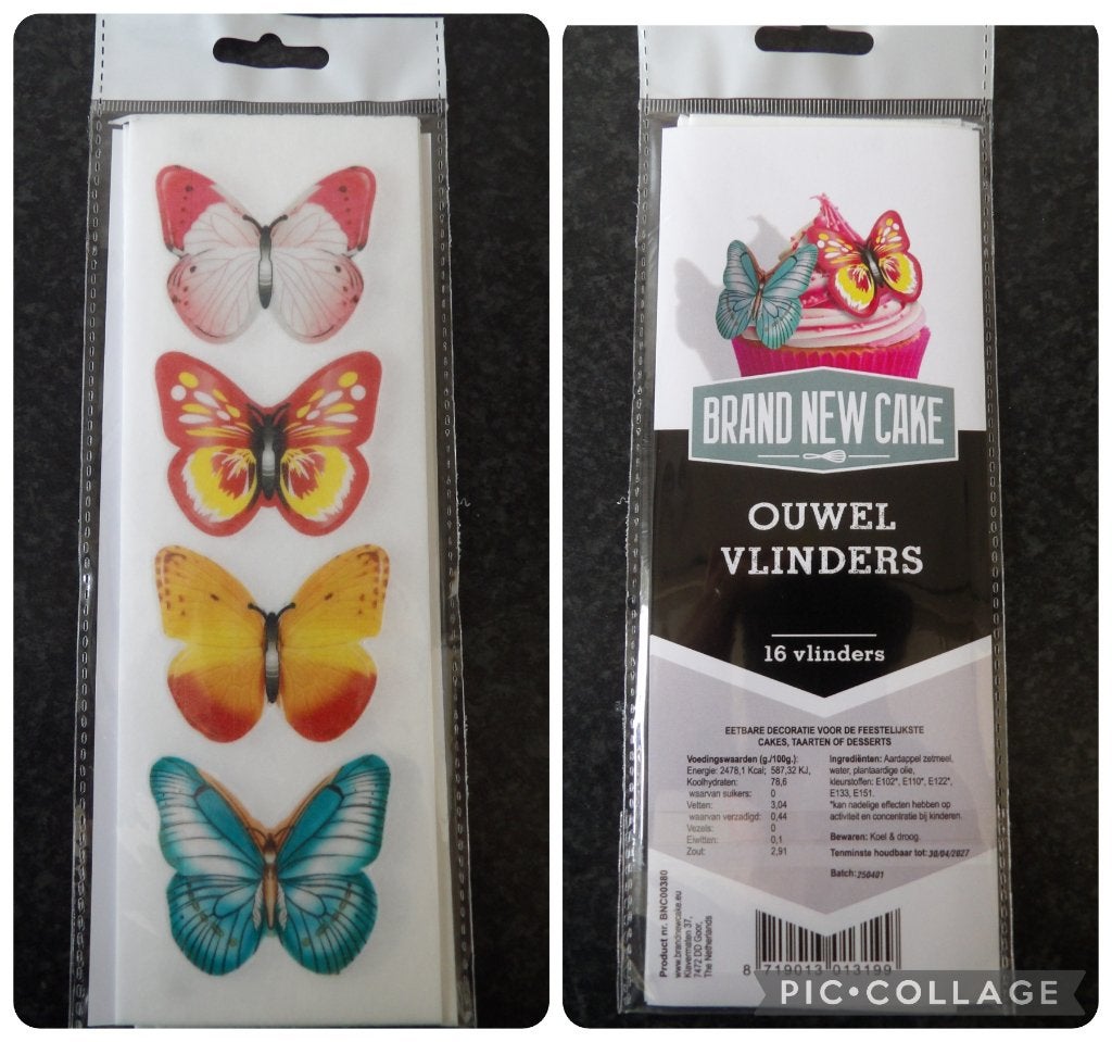 Heel veel ouwel vlinders, Ophalen of Verzenden, Nieuw, Taarten of Cupcakes, Versiering