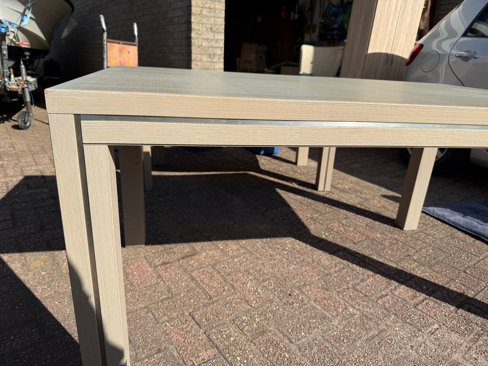 Karel Mintjens Quba-serie eettafel, Huis en Inrichting, Ophalen, Gebruikt, 50 tot 100 cm, 150 tot 200 cm