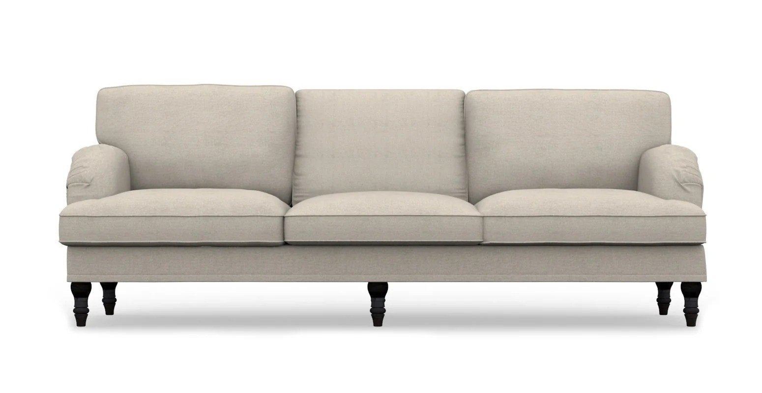 Bank Stocksund Ikea 3,5 zits hoezen – beige, Driepersoons, 75 tot 100 cm, Ophalen of Verzenden, Zo goed als nieuw