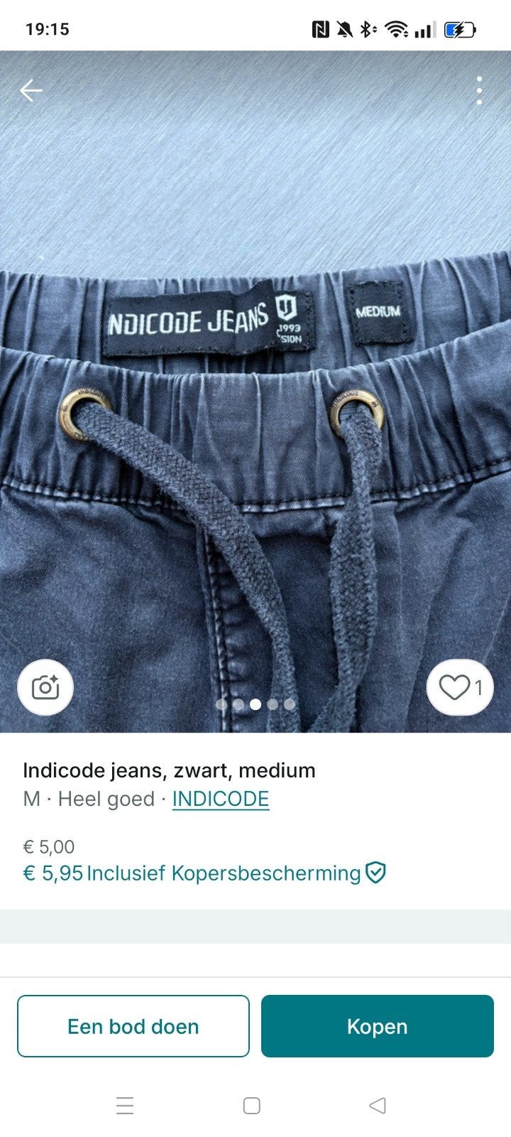 Indicode Jeans Zwart - Maat Medium, Kleding | Heren, Verzenden, Zwart, Overige jeansmaten, Indicode