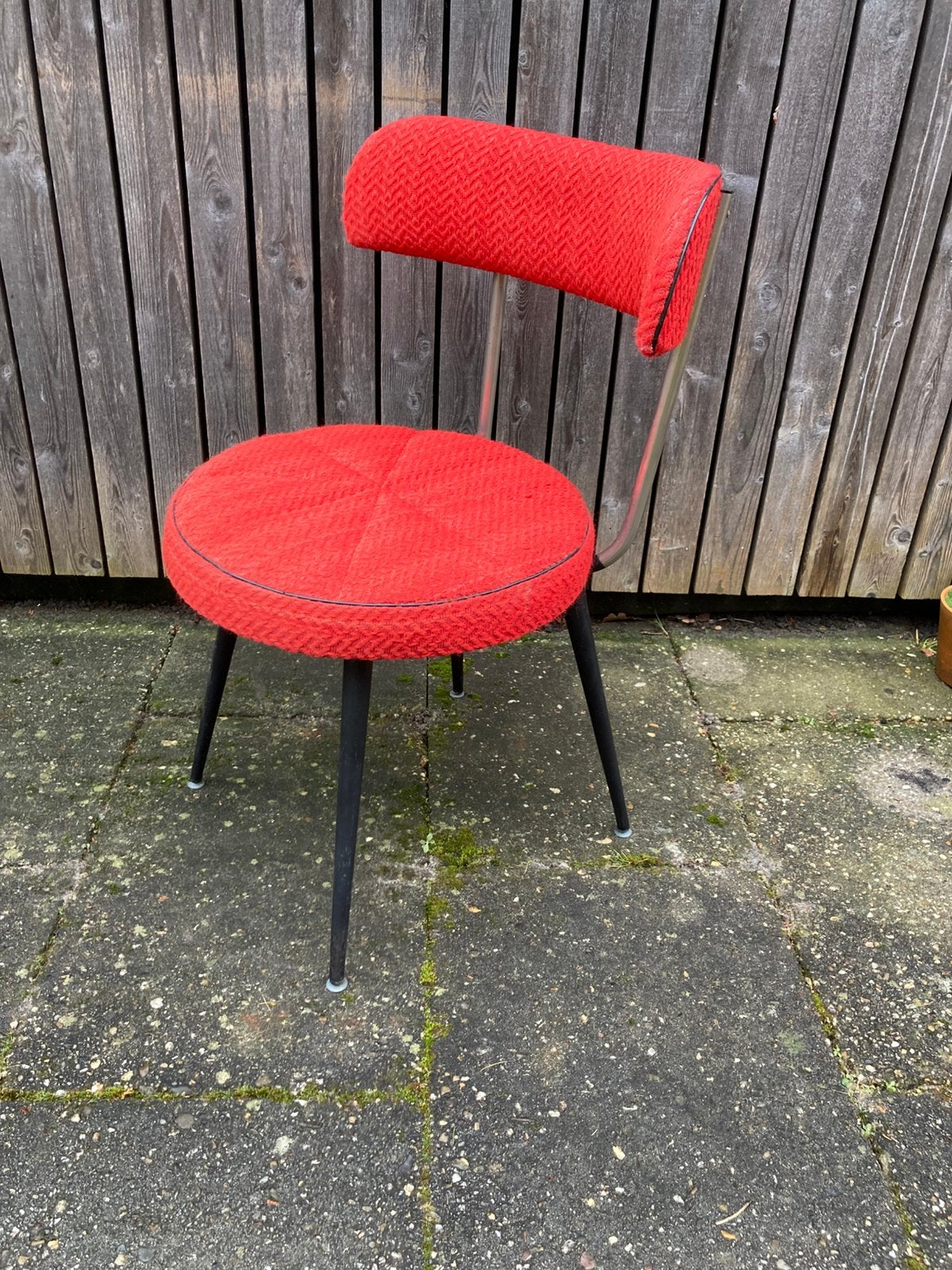 Vintage rode stoel jaren 60-70, Antiek en Kunst, Ophalen