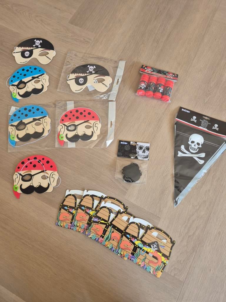 Piraten feestartikelen set, Ophalen of Verzenden, Nieuw, Verjaardag