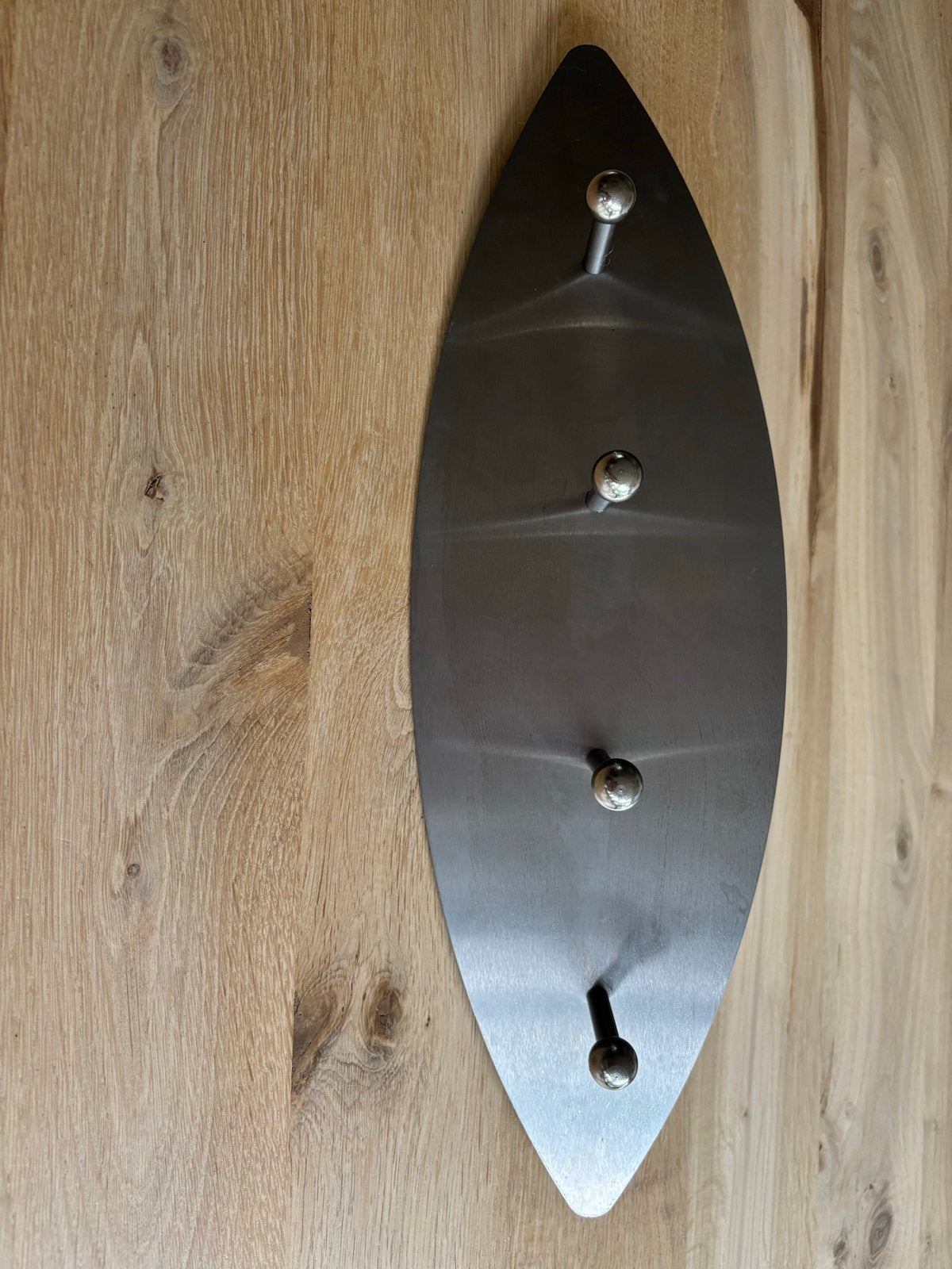 RVS Wandkapstok met 4 Haken, Ophalen, Gebruikt, Metaal, Wandkapstok