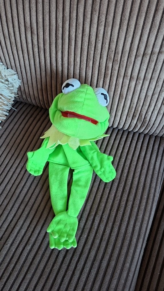 Kermit handpop, Kinderen en Baby's, Speelgoed | Knuffels en Pluche, Ophalen of Verzenden, Zo goed als nieuw, Kikker