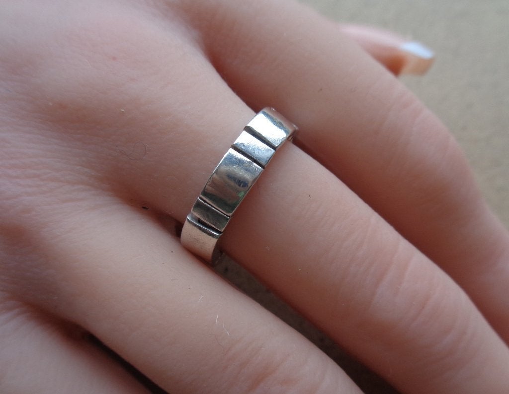 zilveren schakel ring ESPRIT [998], 18 tot 19, Verzenden, Zo goed als nieuw, Dame