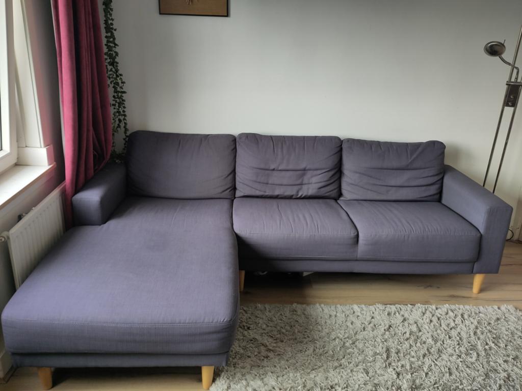 3zits bank met lounge, Ophalen, Gebruikt, Stof