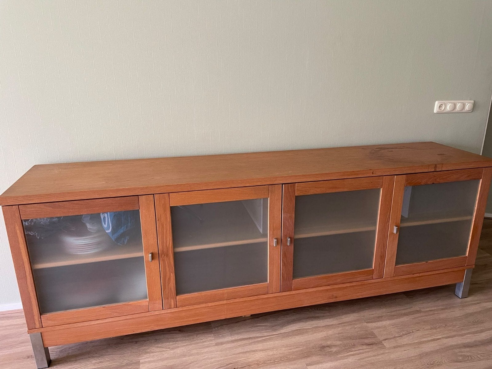 blank houten dressoir, Huis en Inrichting, Ophalen, Gebruikt, 25 tot 50 cm, 200 cm of meer
