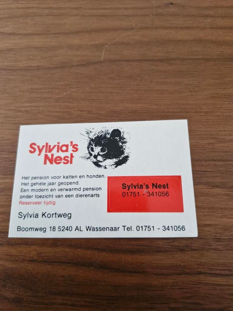 7876 Sticker Sylvia's Nest Wassenaar, Ophalen of Verzenden, Zo goed als nieuw, Bedrijf of Vereniging