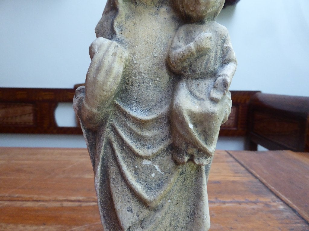 Mooi stenen beeld van Maria, Antiek en Kunst, Ophalen of Verzenden