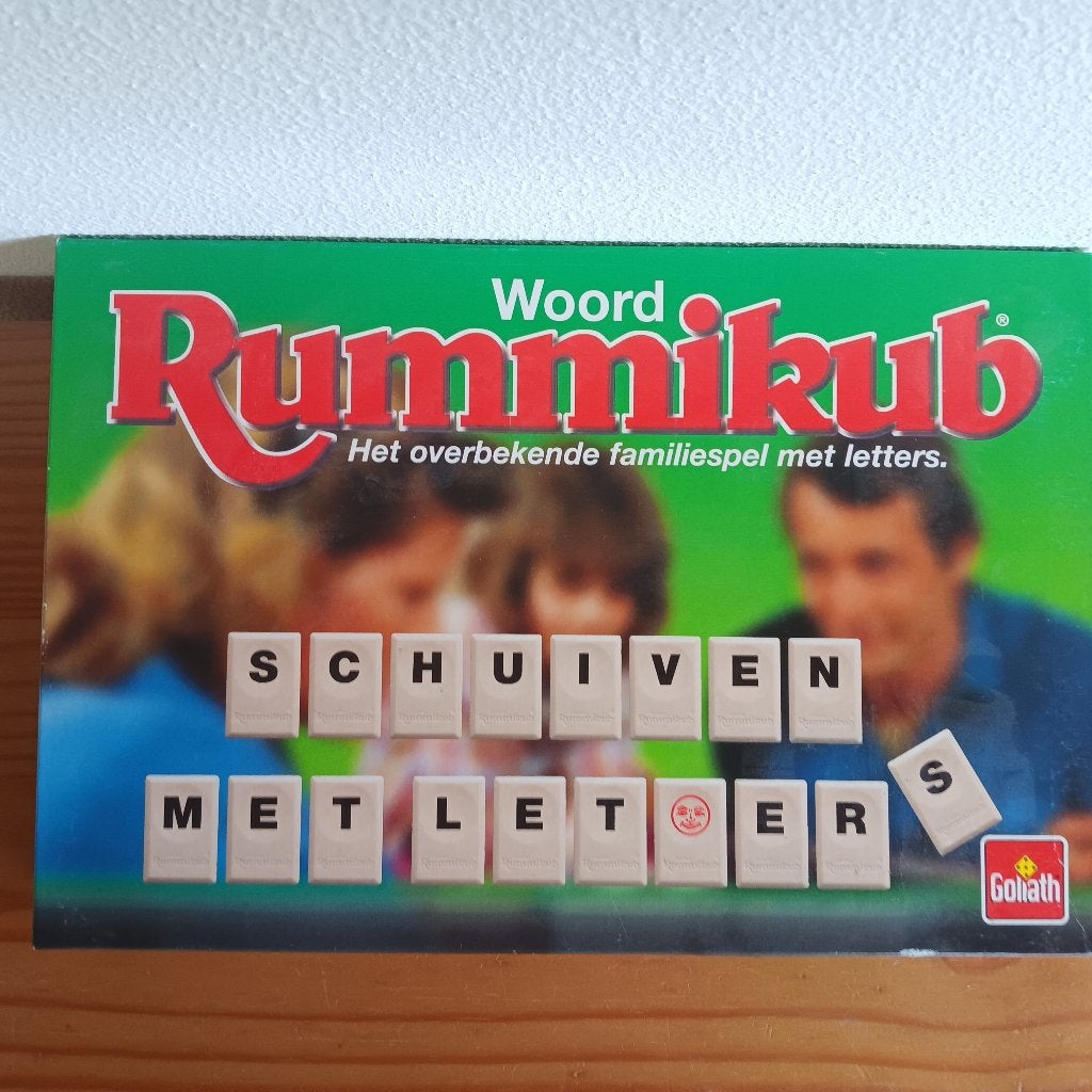 Woord Rummikub - nieuwstaat - vintage - 1995 - grote letters, Drie of vier spelers, Ophalen of Verzenden, Zo goed als nieuw, Goliath