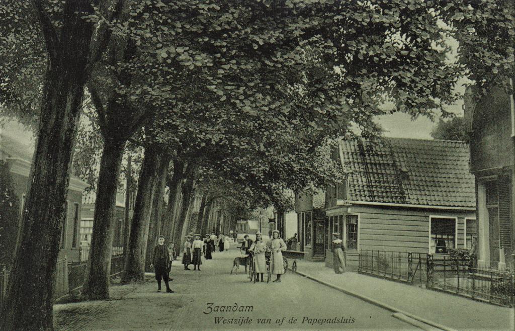 Zaandam - Westzijde - Zaanstreek - Met volk, Verzenden, Voor 1920, Ongelopen, Noord-Holland
