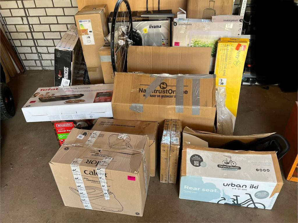 Retour pallet met 35 artikelen ongecontroleerd van alles wat, Ophalen, Nieuw