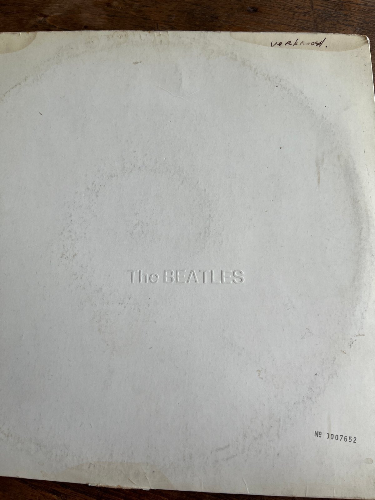 Dubbel lp white album The Beatles no 0007652 1e Ital persing, LP, Gebruikt, Pop, Ophalen of Verzenden