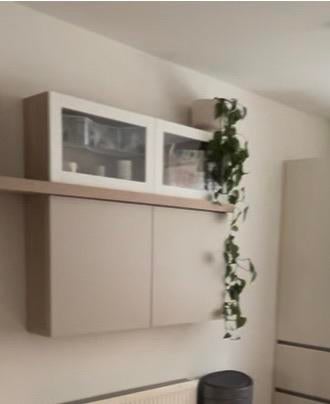 2 Besta deuren Lappviken licht grijsbeige, Ophalen, Zo goed als nieuw, Minder dan 150 cm, Minder dan 100 cm