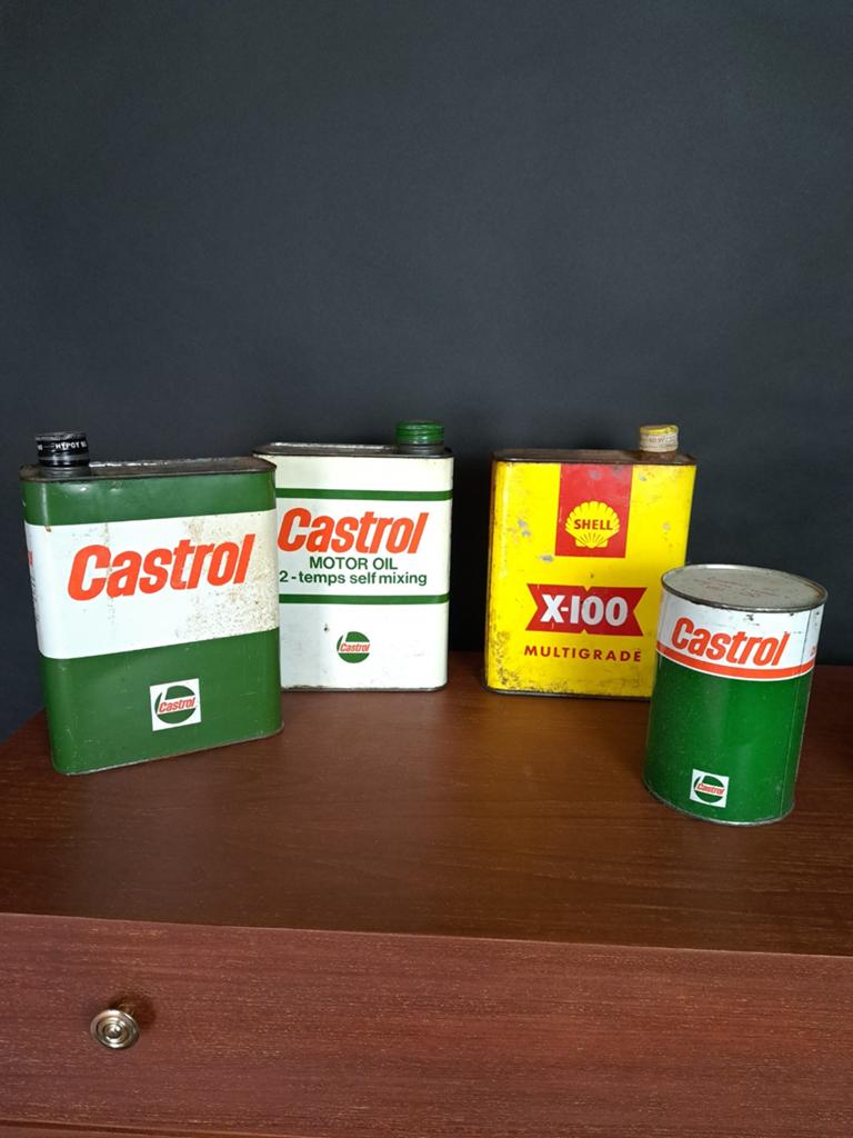 Vintage Castrol en Shell Blikken, Verzamelen, Blikken, Ophalen of Verzenden, Gebruikt, Overige