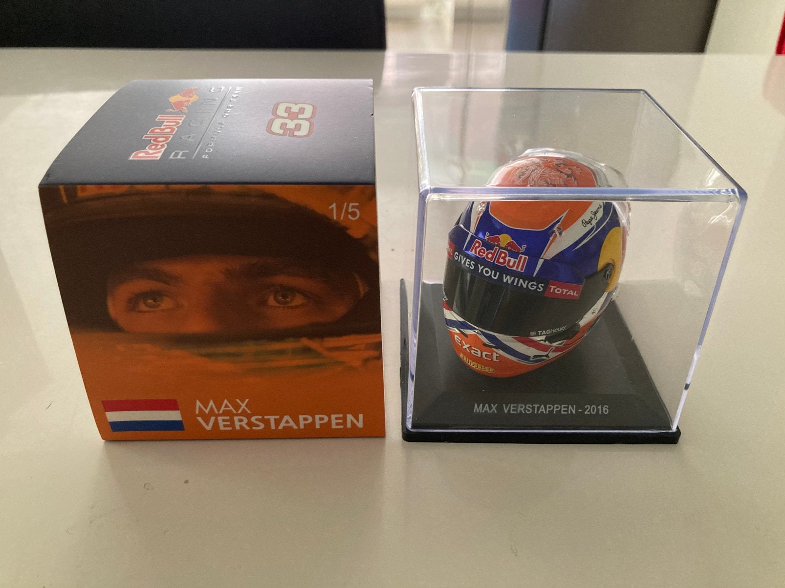Max Verstappen helm 1/5 2016, Ophalen of Verzenden, Nieuw, Formule 1