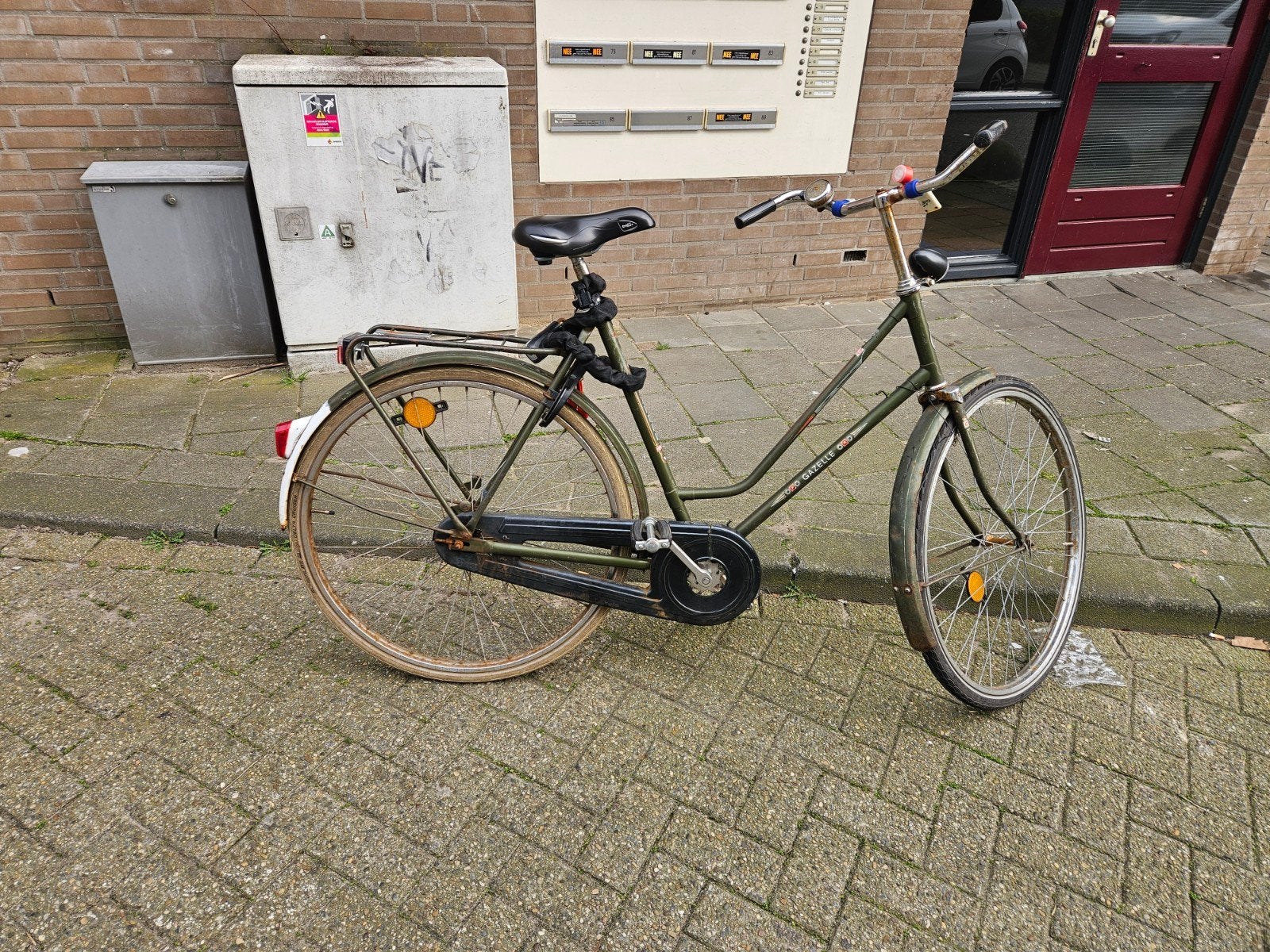 Gazelle damesfiets - Groen - Gebruikt, Ophalen, Terugtraprem, Gazelle, 53 tot 56 cm