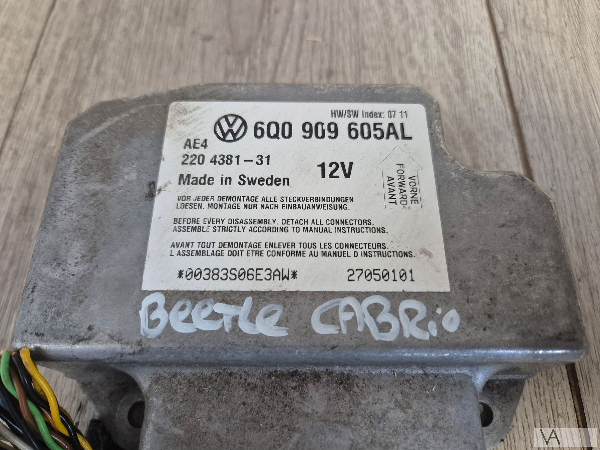 Airbag module voor VW New Beetle cabrio 6q0909605aL €300, Auto-onderdelen, Gebruikt, -, Volkswagen, -