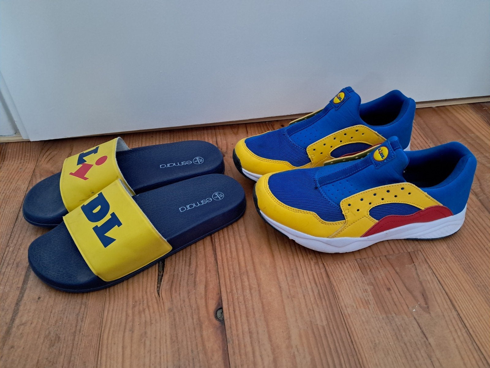 lidl sneakers + slippers maat 38, Kleding | Dames, Ophalen of Verzenden, Zo goed als nieuw, Blauw, Sneakers of Gympen