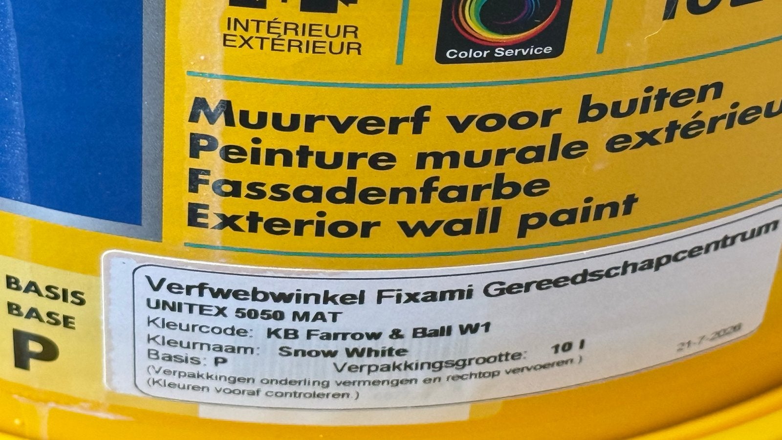 SPS Unitex 5050 Mat Muurverf - 10L Snow White, Ophalen, 5 tot 10 liter, Wit, Nieuw