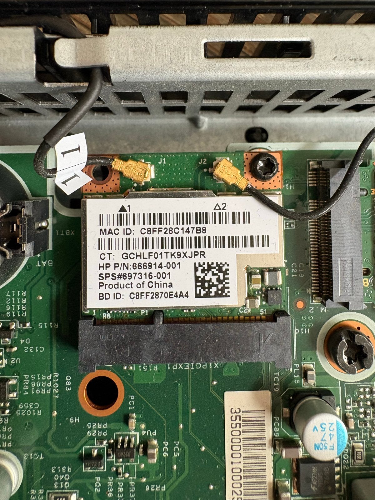 HP WiFi/Bluetooth-module, Ophalen of Verzenden, Gebruikt, Intern