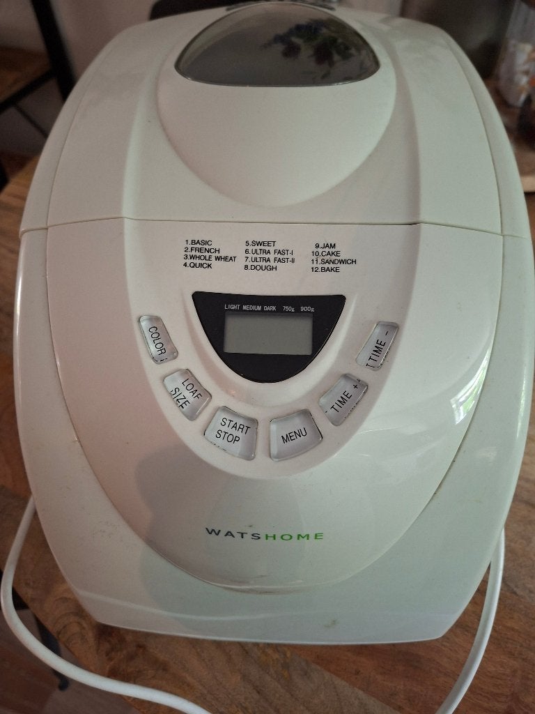 broodbak machine merk  watshome, Witgoed en Apparatuur, Broodbakmachines, 800 tot 1200 gram deeg, Nieuw, Kijkvenster, Ophalen