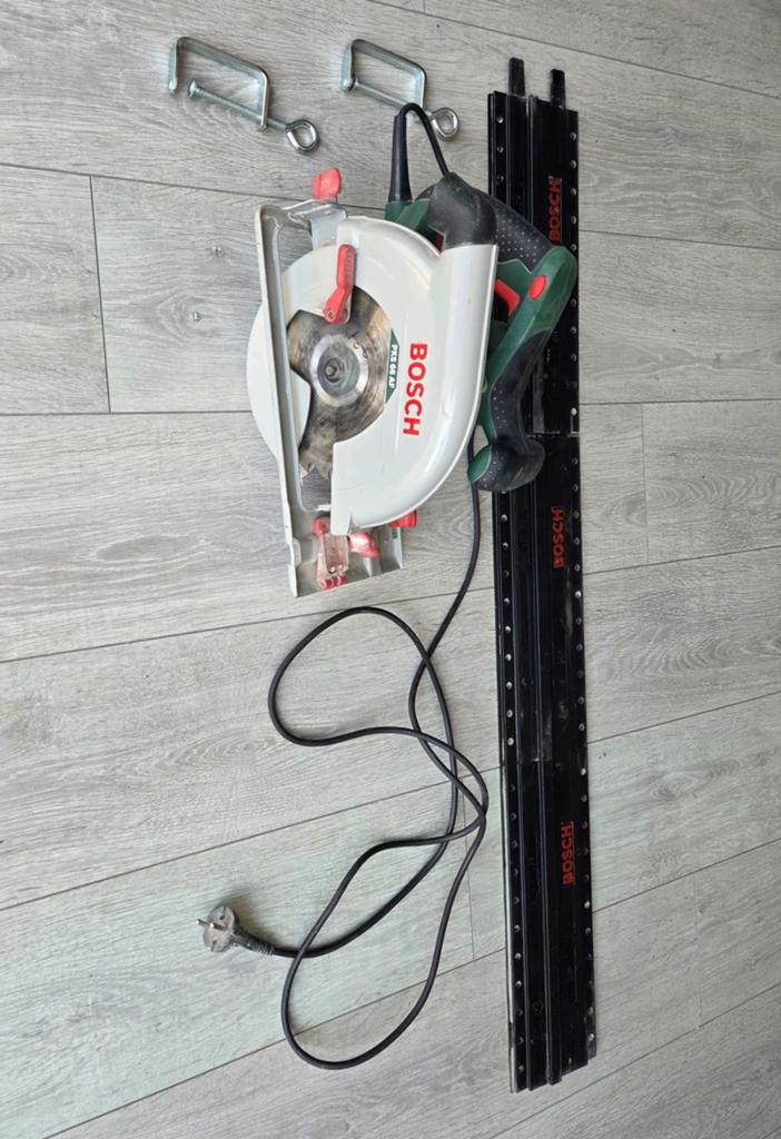 Bosch PKS 66 AF Cirkelzaag met geleiderail, Ophalen, Gebruikt, Cirkelzaag, 30 tot 70 mm