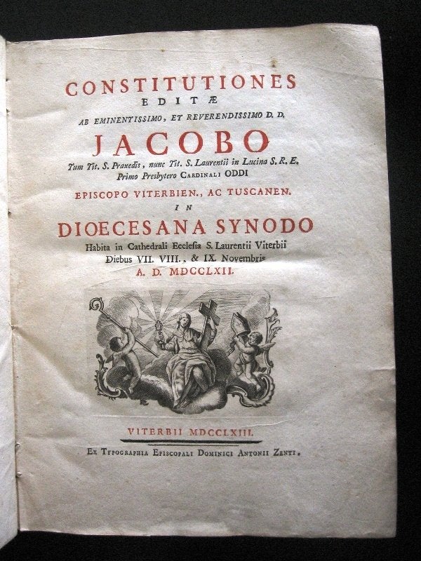 Constitutiones editae ab eminentissimo Jacobo 1763 Viterbii, Ophalen of Verzenden