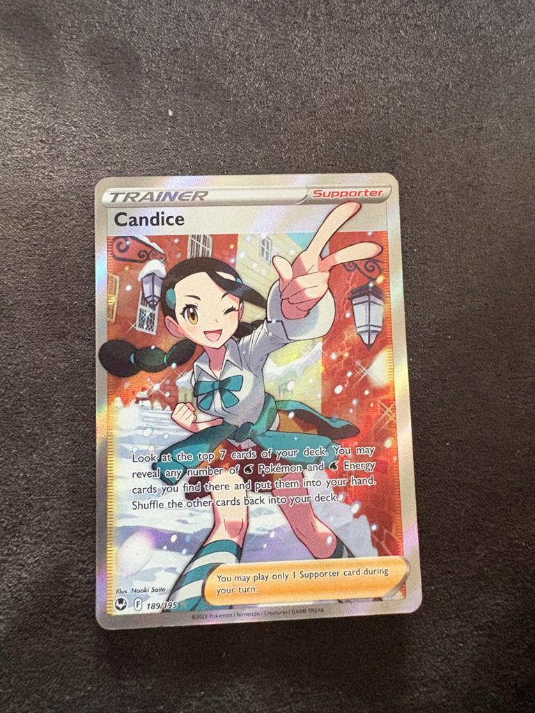 Candice Full Art Trainer Supporter Pokémon Kaart, Ophalen of Verzenden, Nieuw, Losse kaart, Foil
