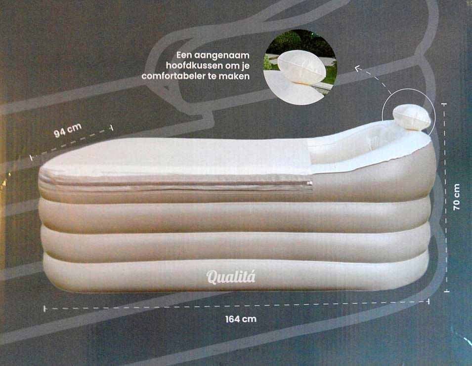 Opblaasbad Beige met motor, Huis en Inrichting, Verzenden, Zo goed als nieuw, Minder dan 100 cm, 50 tot 75 cm