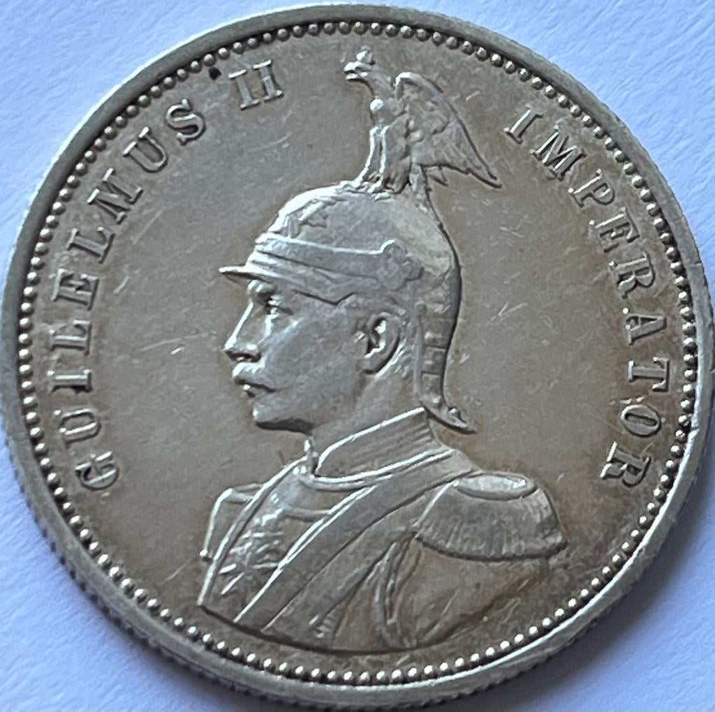 Duits Oost-Afrika schaarse zilveren rupie 1904A, Postzegels en Munten, Ophalen of Verzenden, Duitsland, Losse munt, Zilver