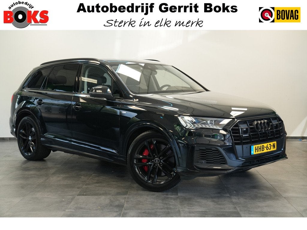 Audi Q7 55 TFSI e quattro Pro S Line ACC Elek Stoelen B&O He, Auto's, Audi, Automaat, Gebruikt, 2995 cc, Zwart