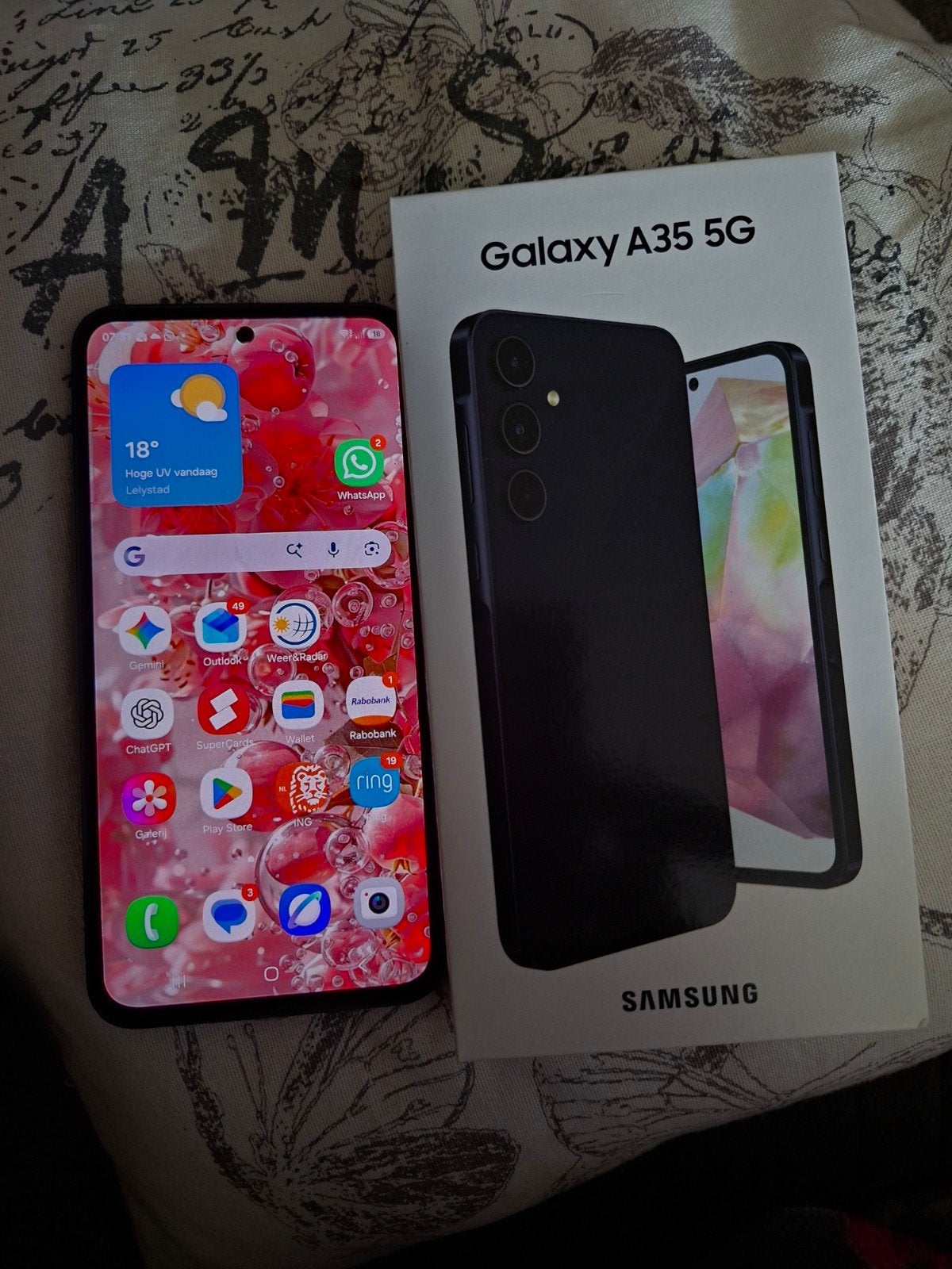 Samsung A35 5g, Telecommunicatie, Mobiele telefoons | Samsung, Zwart, Ophalen of Verzenden, Zo goed als nieuw, 128 GB