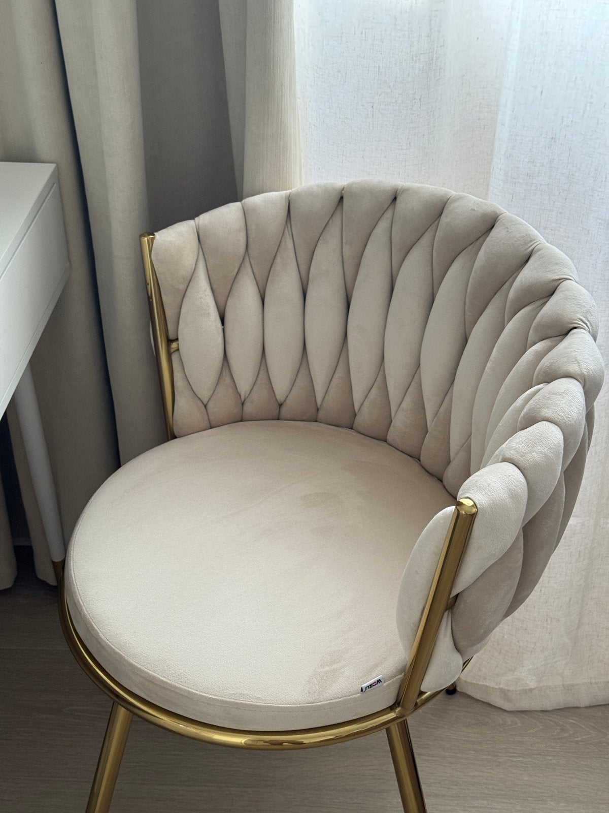 Luxe draaiende fluwelen stoel - Nieuw in doos, Ophalen, Overige kleuren, Nieuw, Metaal