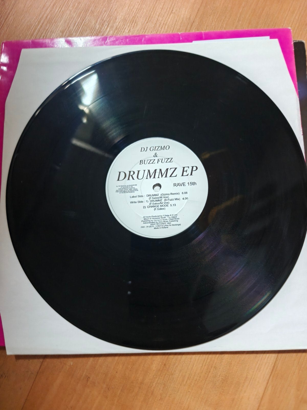 DJ Gizmo & Buzz Fuzz - Drummz EP (Rave Records 1993), Gebruikt, Hardcore, Originele persing, Ophalen of Verzenden