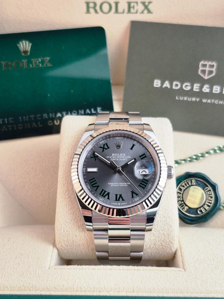 Rolex Datejust 126334 | Wimbledon dial, Ophalen of Verzenden, Zo goed als nieuw, Staal, Rolex