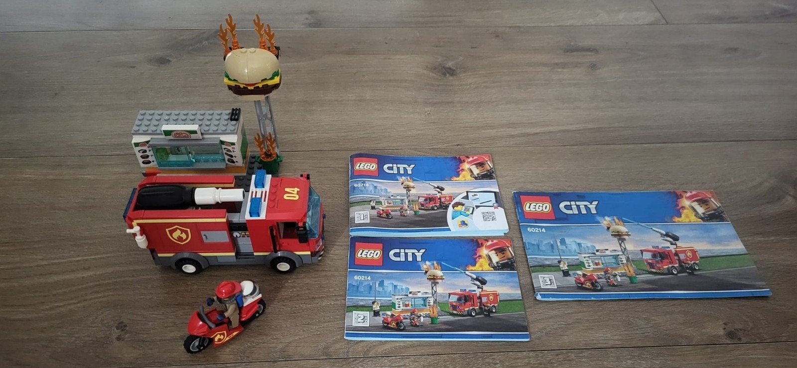 LEGO City Brandweer set 60214 - Burgerbar Brandweer, Ophalen, Zo goed als nieuw