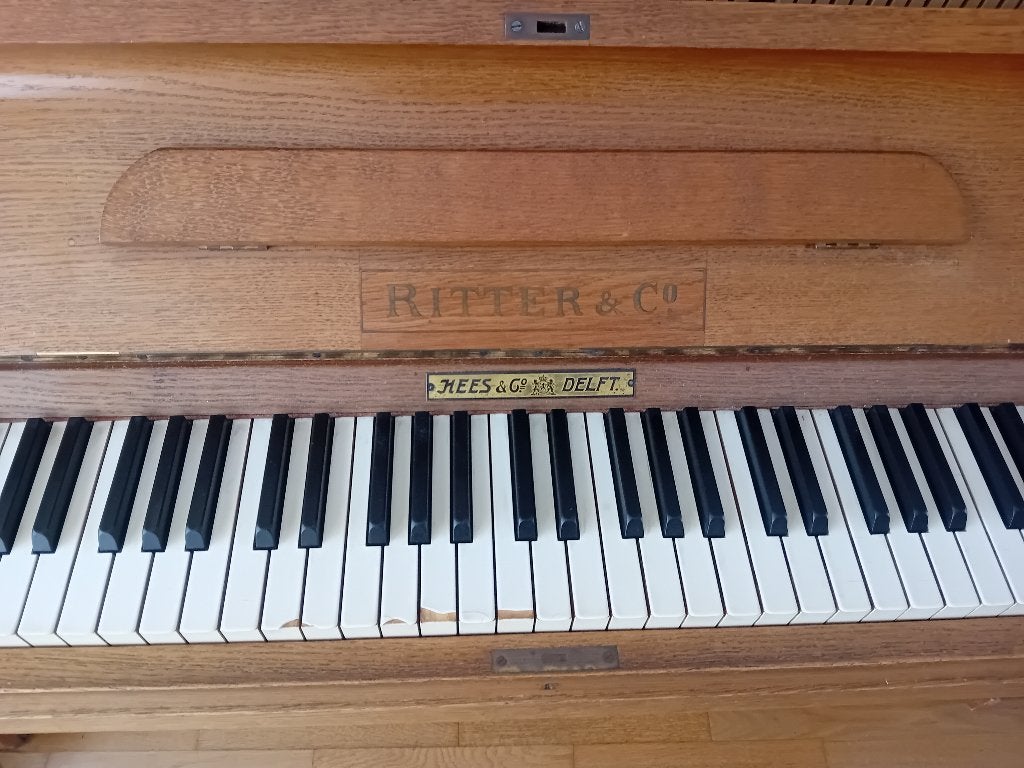 Piano, Ophalen, Gebruikt, Bruin, Piano