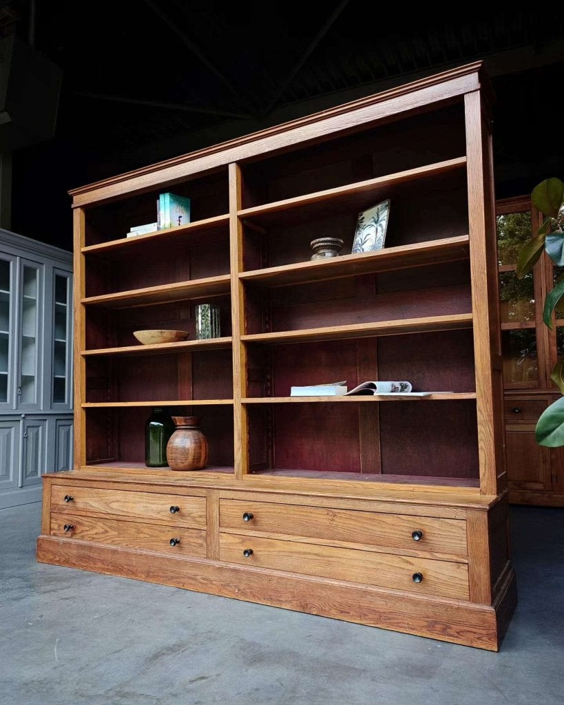 Antieke boekenkast | Unieke demontabele winkelkast |  #9093, Antiek en Kunst, Ophalen of Verzenden
