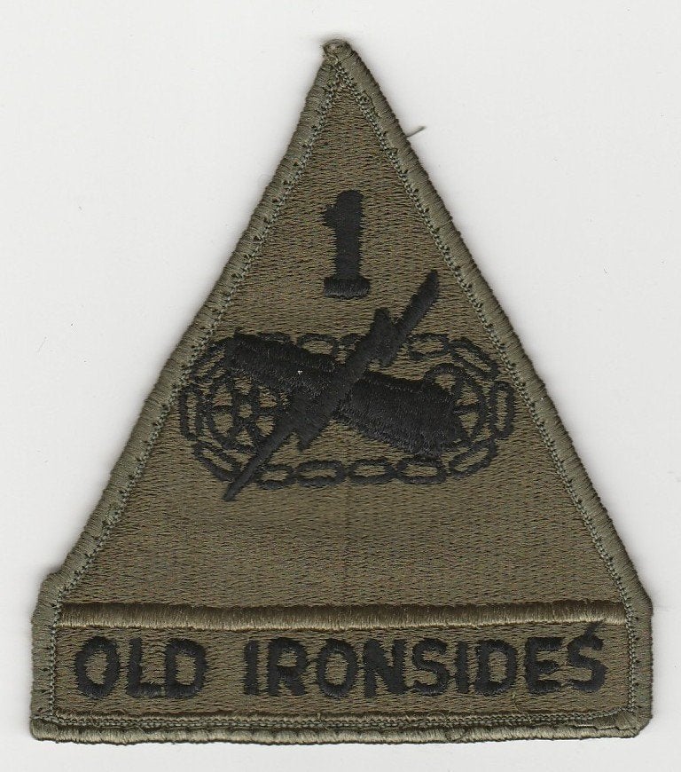 Embleem 1st Armored Division, Old Ironsides (GVT, Gevechtste, Verzamelen, Verzenden, Landmacht, Amerika, Embleem of Badge
