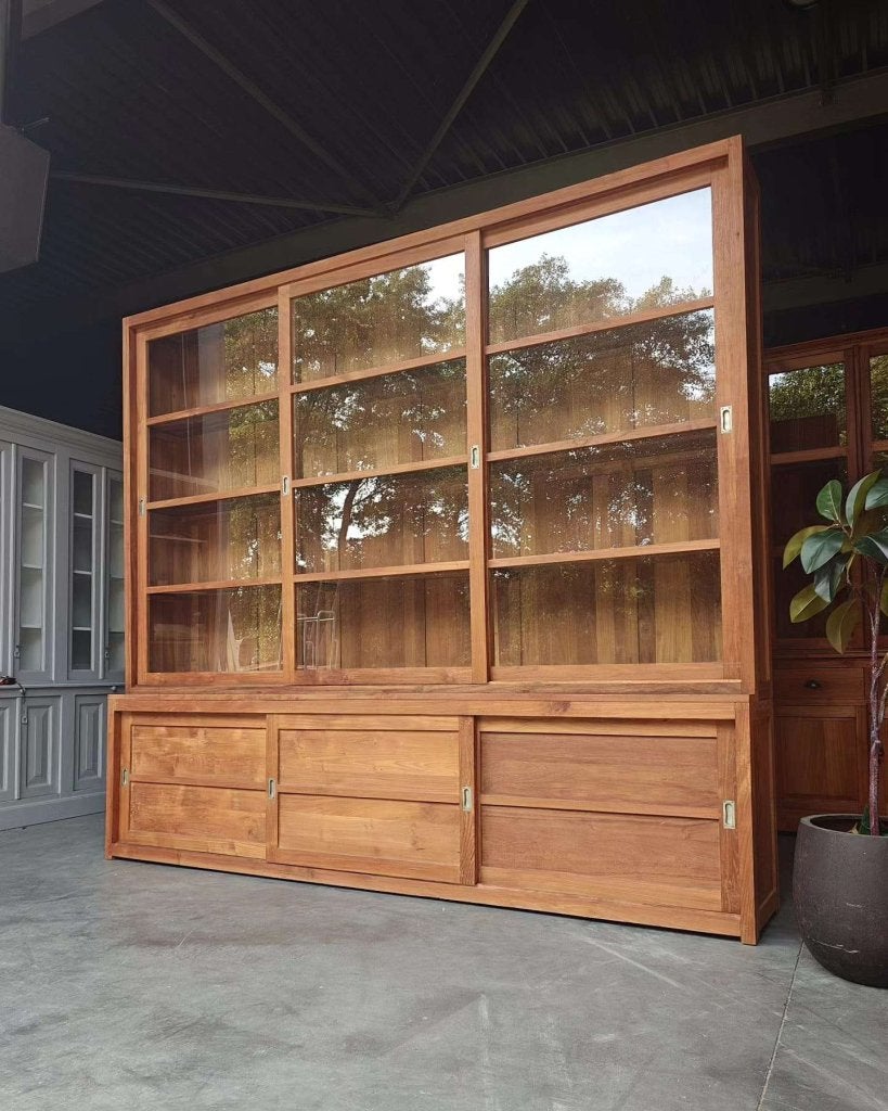 Prachtige vintage labratioriumkast | Xxl schoolkast #5476, Huis en Inrichting, -, 200 cm of meer, -, Met lade(s)