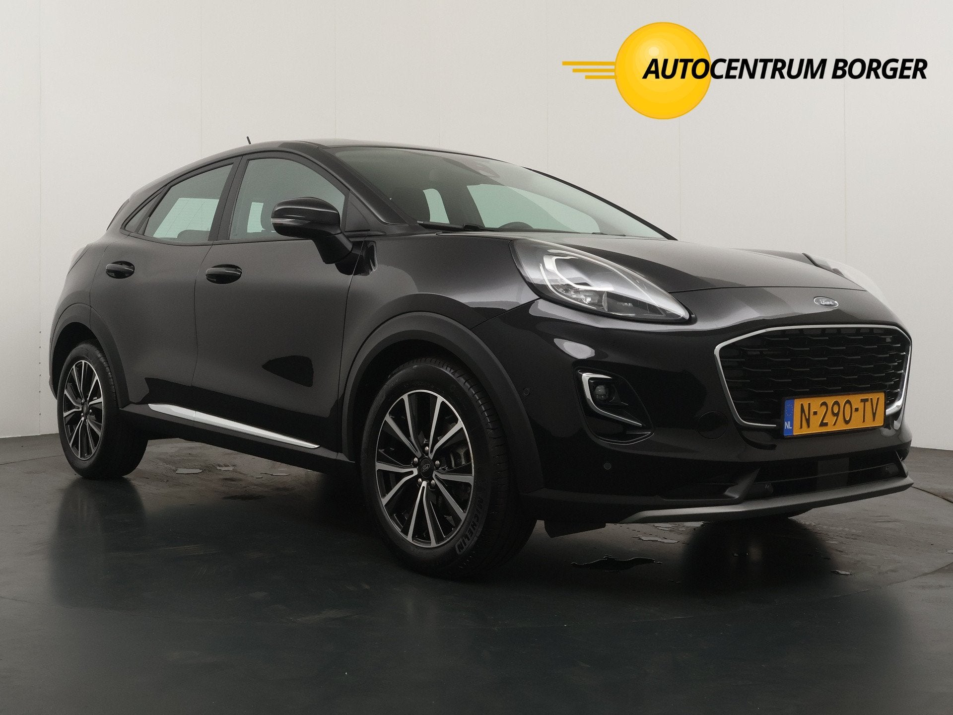 Ford Puma 1.0 EcoB. Hybrid Mild Titanium Automaat / Navi / C, Auto's, Stof, Automatische klimaatregeling, Zwart, Bedrijf