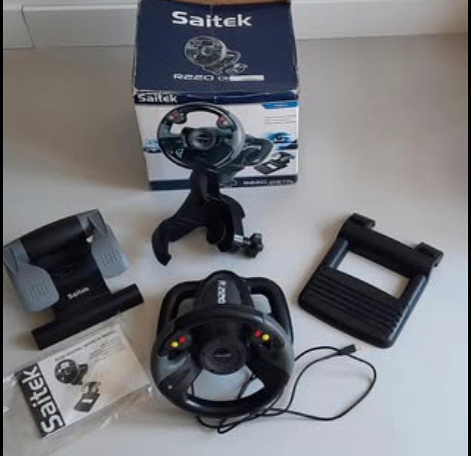 Saitek Digital PC Racing Wheel & Pedals Gaspedaal rempedaal, Ophalen of Verzenden, Gebruikt